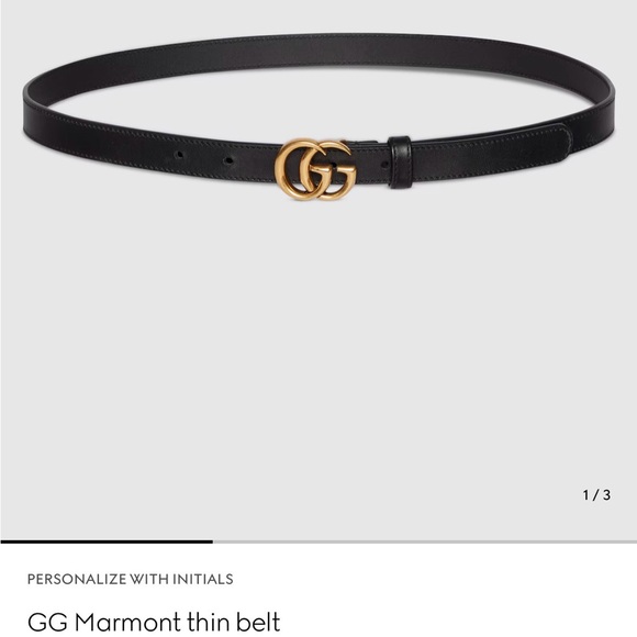 Gucci Black Belt with Gold Double G Buckle - Picture 7 of 7